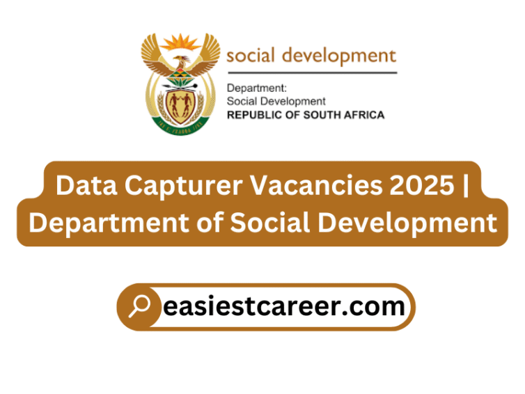 13 Data Capturer Vacancies 2025 | Department of Social Development