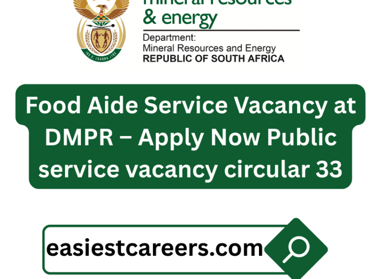 Food Aide Service Vacancy at DMPR – Apply Now Public service vacancy circular 33